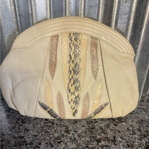Elegant Cream and Gold Women's Clutch